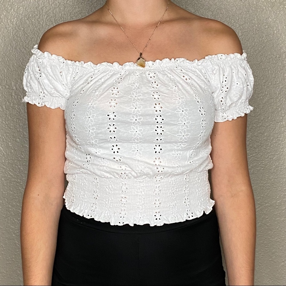 Off-the-Shoulder Lace Top